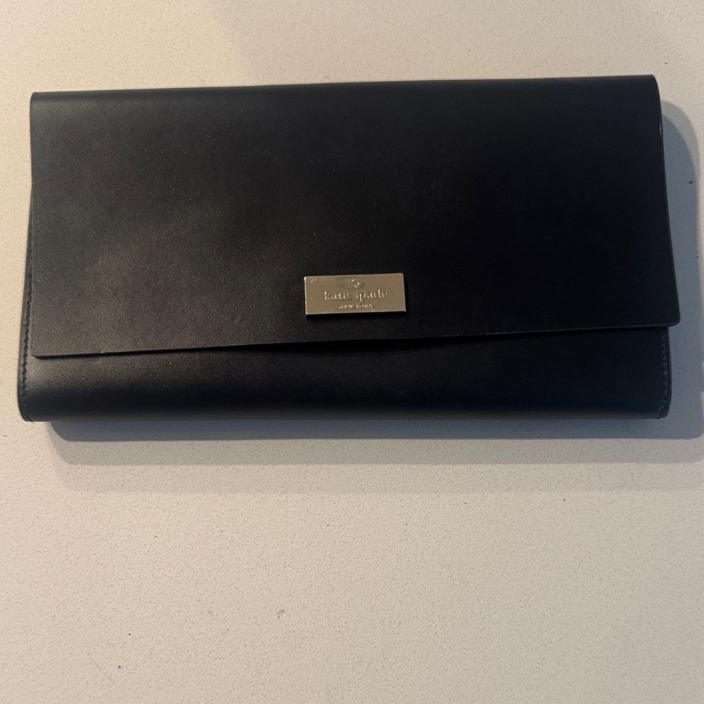 kate spade Black Leather clutch